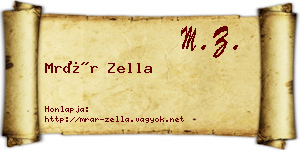 Mrár Zella névjegykártya